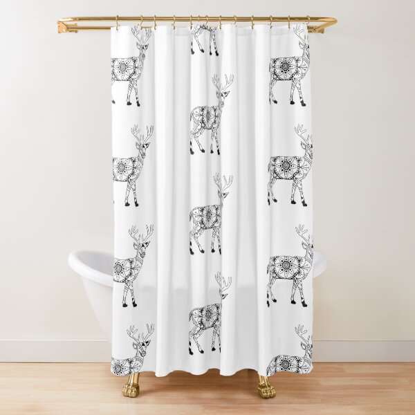 Stag Mandala Shower Curtain