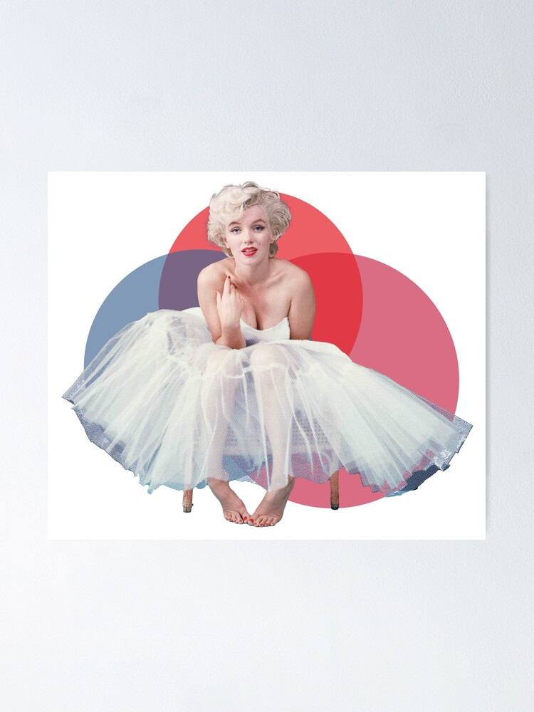 vand har ubrugt Marilyn Monroe Ballet Sitting, Pink, Red, Blue Remix" Poster by  RecklessRosey | Redbubble