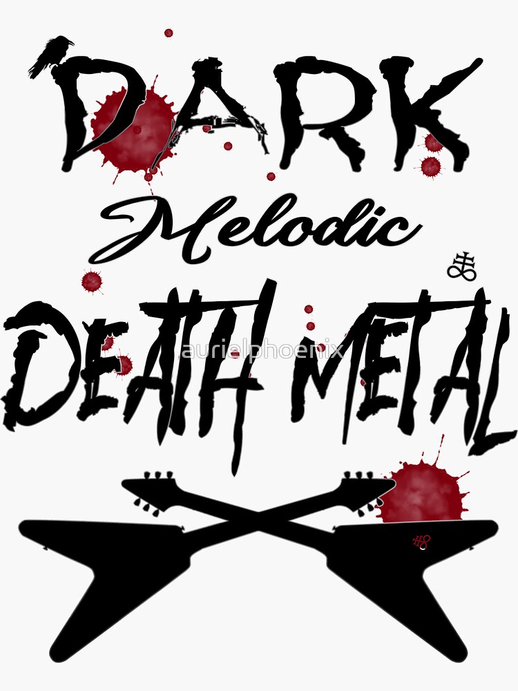 Black Dark Melodic Death Metal Guitars by aurielphoenix