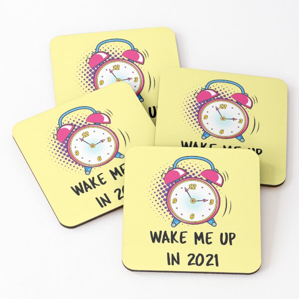 Item preview, Wake Me Up in 2021 - Funny Sarcastic Saying 90s clock style designed and sold by TamGustam.