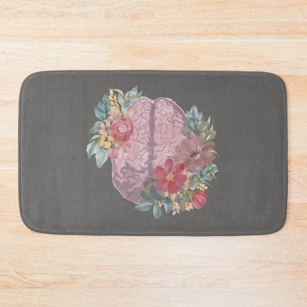 Item preview, Anatomy of Brain in watercolor with florals designed and sold by Harpley Design Studio.