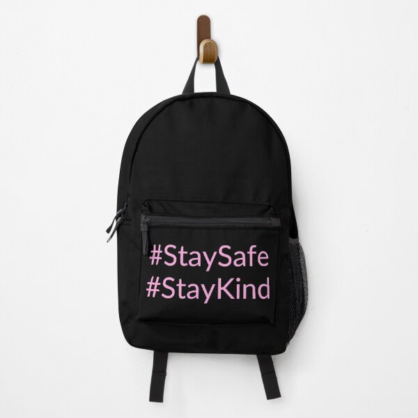 Item preview, # Stay Safe & Kind in Light Pink designed and sold by FunShirtDesigns.