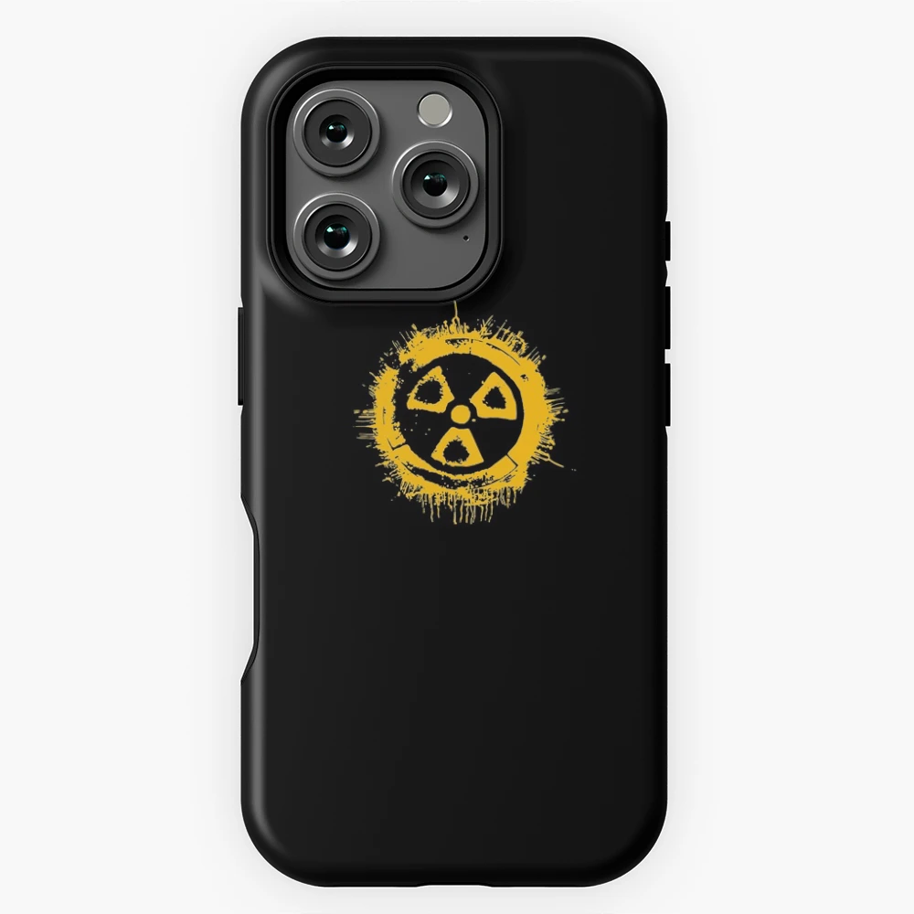 Radioactive Radiation Grunge Distressed Logo Symbol