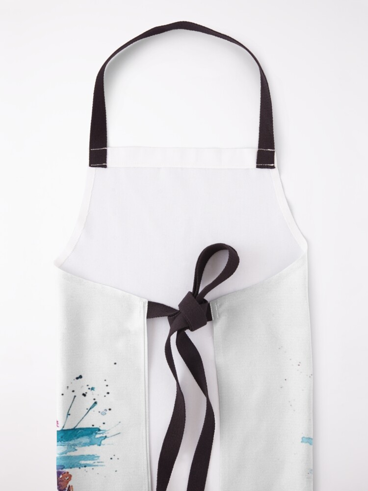 Alternate view of Colorful Sloth Art Print, Sloth Art, Sloth Watercolor, Watercolor Sloth, Sloth Love, Sloth Gift Apron