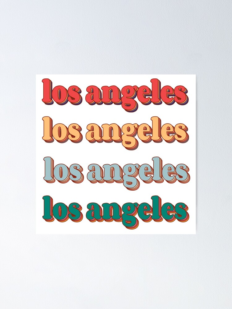 los-angeles-word-art-poster-by-arexus-redbubble