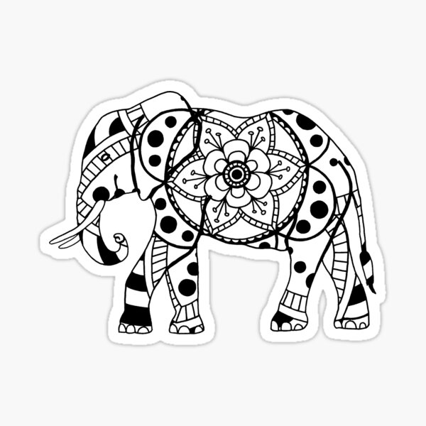 Elephant Mandala Sticker