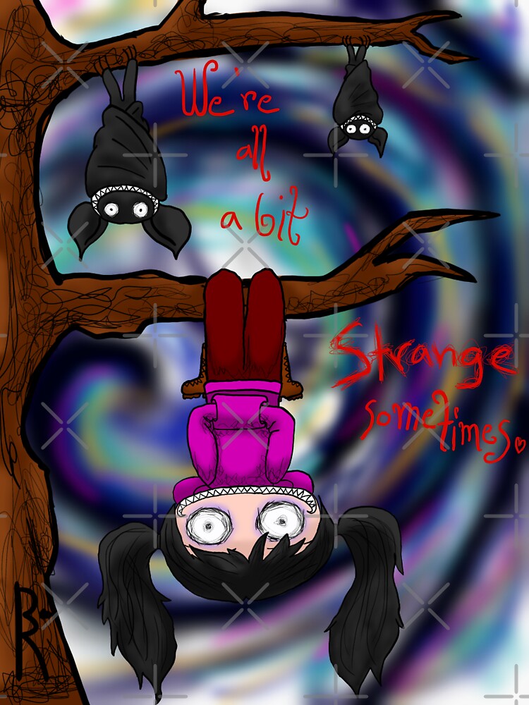 Thumbnail 3 of 3, Sticker, We're all a bit Strange Sometimes designed and sold by QTPieCollective.