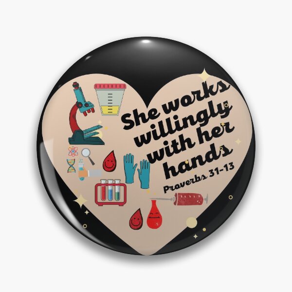Item preview, She Works Willingly With Her Hands Heart Medical Scientist  Micro designed and sold by Hippiesole.