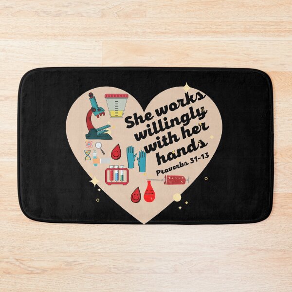Item preview, She Works Willingly With Her Hands Heart Medical Scientist  Micro designed and sold by Hippiesole.