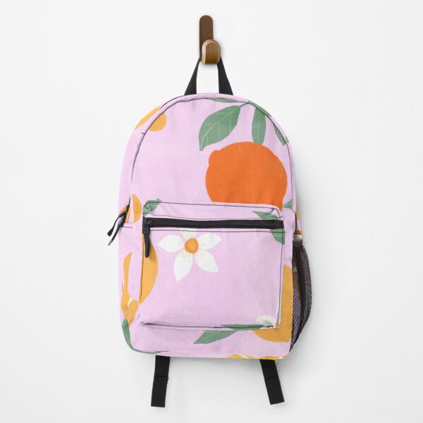Item preview, Lemon orange summer citrus pattern in lavender designed and sold by CoffeePandaArt.