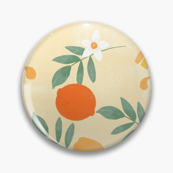 Item preview, Lemon orange summer citrus pattern in yellow designed and sold by CoffeePandaArt.