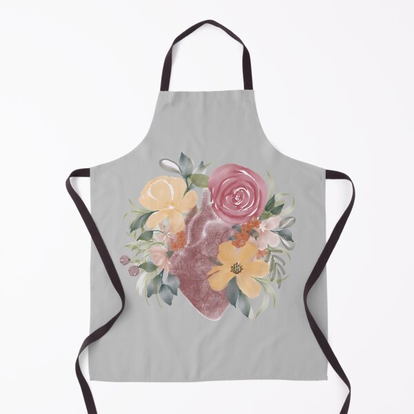 Item preview, Anatomy of Heart in watercolor with florals designed and sold by Harpley Design Studio.