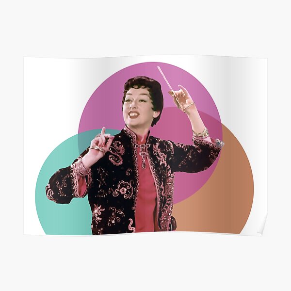 Rosalind Russell as Auntie Mame - Teal, Magenta, Orange Remix Poster