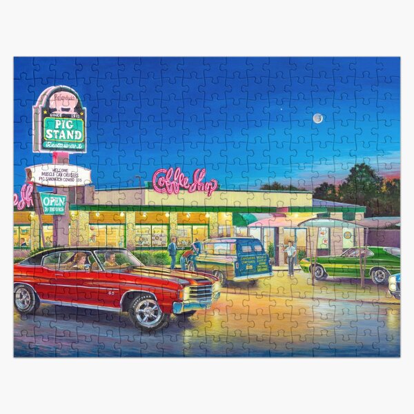 Muscle Car Cruise Night 72 (Pig Stand #49) Jigsaw Puzzle