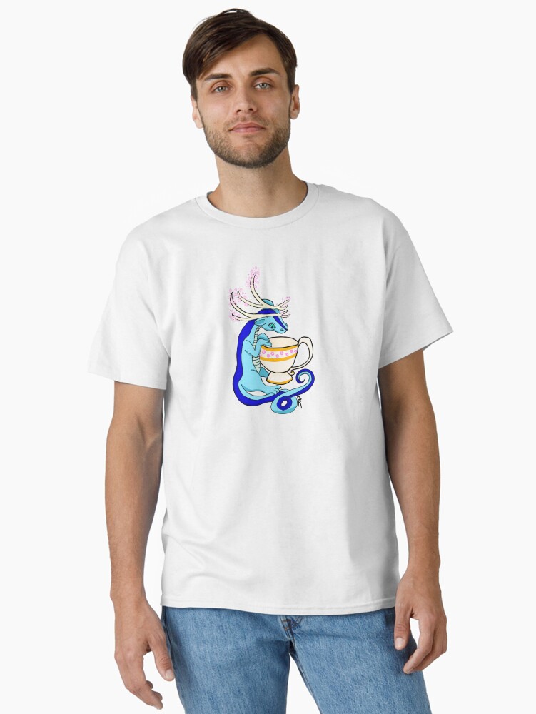 Thumbnail 1 of 7, Classic T-Shirt, Little Blue Tea Dragon designed and sold by QTPieCollective.