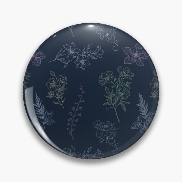 Item preview, Pretty Floral Pattern on Navy Blue designed and sold by Honest-Explorer.