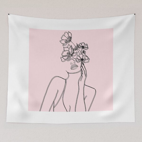 Item preview, Seeing Double Pink Flower Woman designed and sold by hannahmossss.