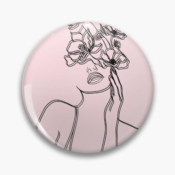 Item preview, Seeing Double Pink Flower Woman designed and sold by hannahmossss.