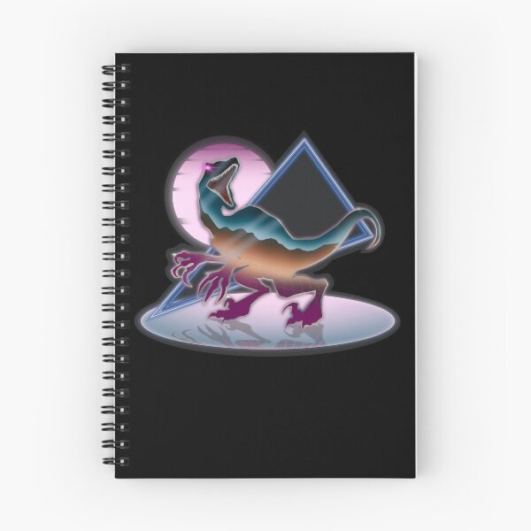 Aperçu de l'œuvre Dinosaure Métallisé Synthwave - Bleu Raptor créée et vendue par tanimator.
