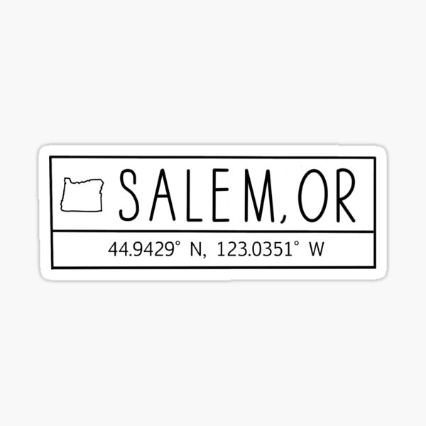 Item preview, Salem Oregon Coordinates Emblem designed and sold by Emily Designs.
