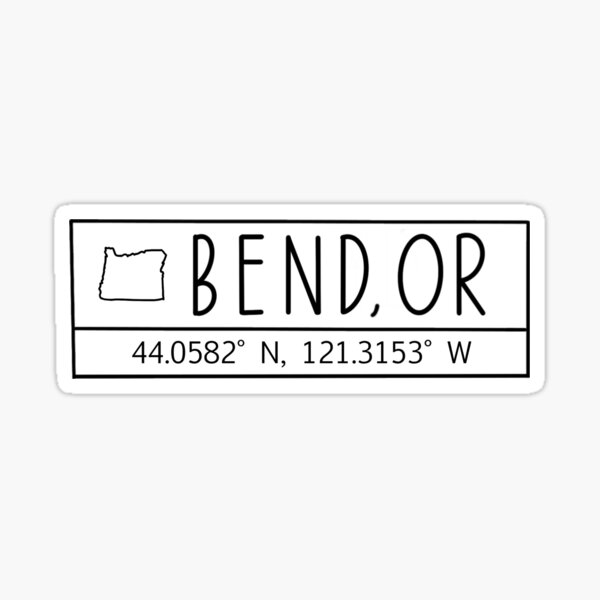Item preview, Bend Oregon Coordinates Emblem designed and sold by Emily Designs.