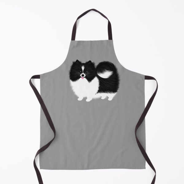 Item preview, Black and White Parti Pomeranian | Cute Black and White Fluffy Dog designed and sold by Jenn Inashvili.