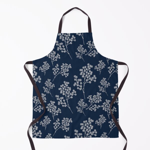 Item preview, White Flowers on Navy Blue designed and sold by Honest-Explorer.