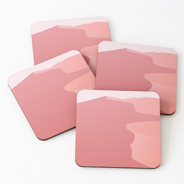 Item preview, Desert Landscape 01 - Minimal Abstract Mid Century Modern Pink Sand Dunes Boho designed and sold by MarleneCanto.