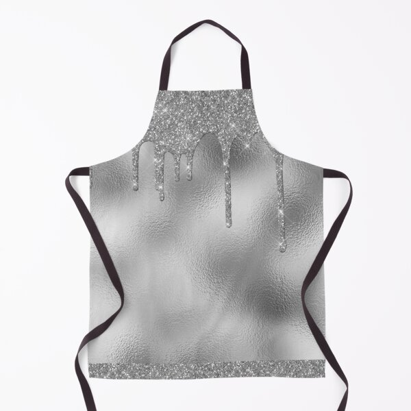 Item preview, Silver Grey Metallic Foil Glitter Drips designed and sold by ColorFlowArt.