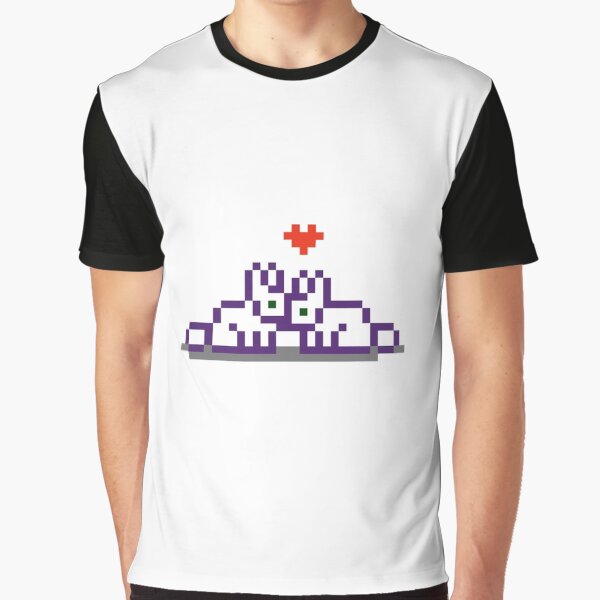 Vista previa del artículo con la obra «Pixel rabbits love», diseñado y vendido por FirstRadiant.