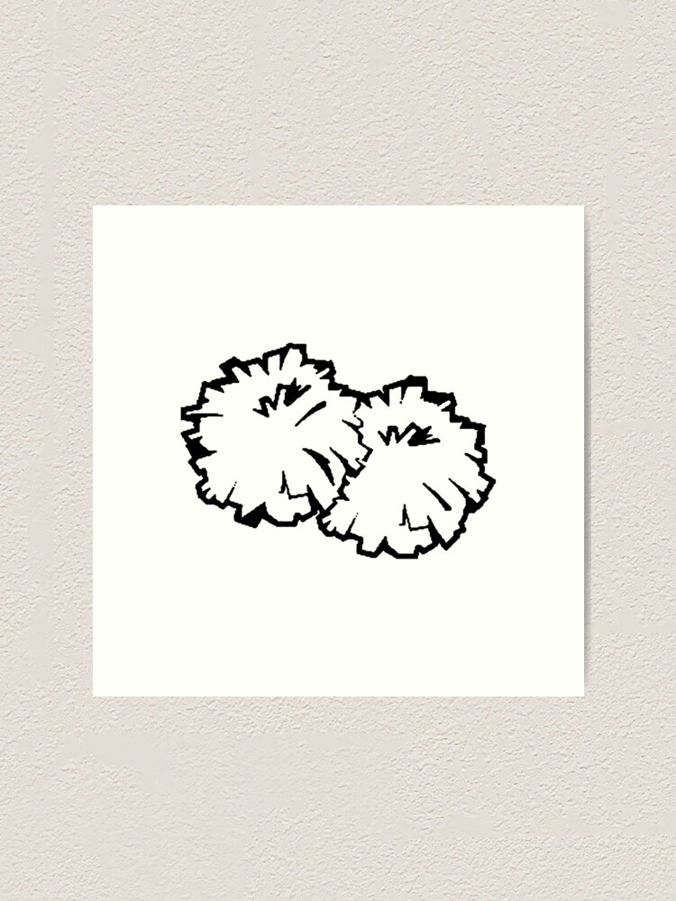 Orange black and white Pom Art Print for Sale by izzmade