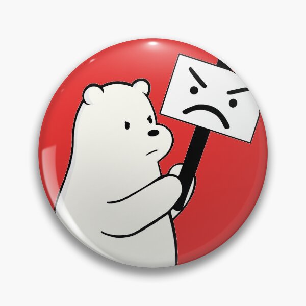 Item preview, WeBareBears Ice Bear holding frowning face designed and sold by Senifly.
