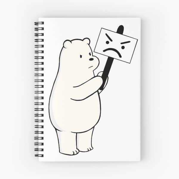 Item preview, WeBareBears Ice Bear holding frowning face designed and sold by Senifly.