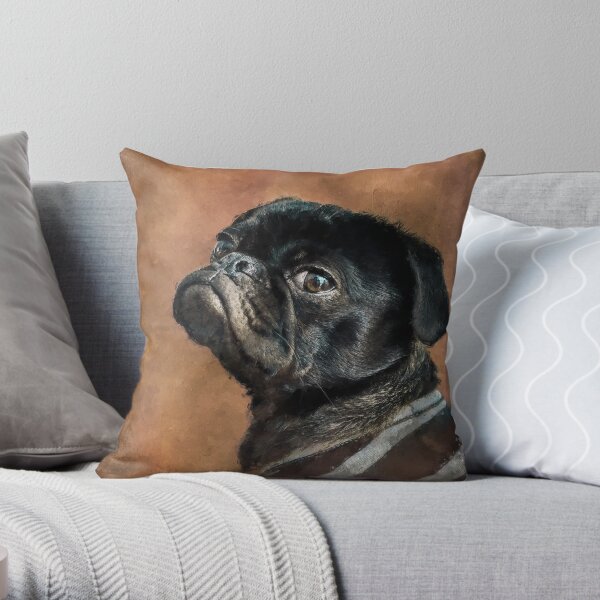 Pug throw outlet pillow