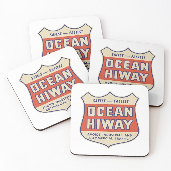 Item preview, Vintage Ocean Highway Decal designed and sold by Decal Mania.