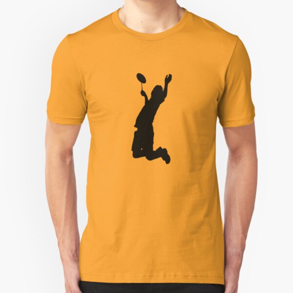Badminton Player Smash Slim Fit T-Shirt