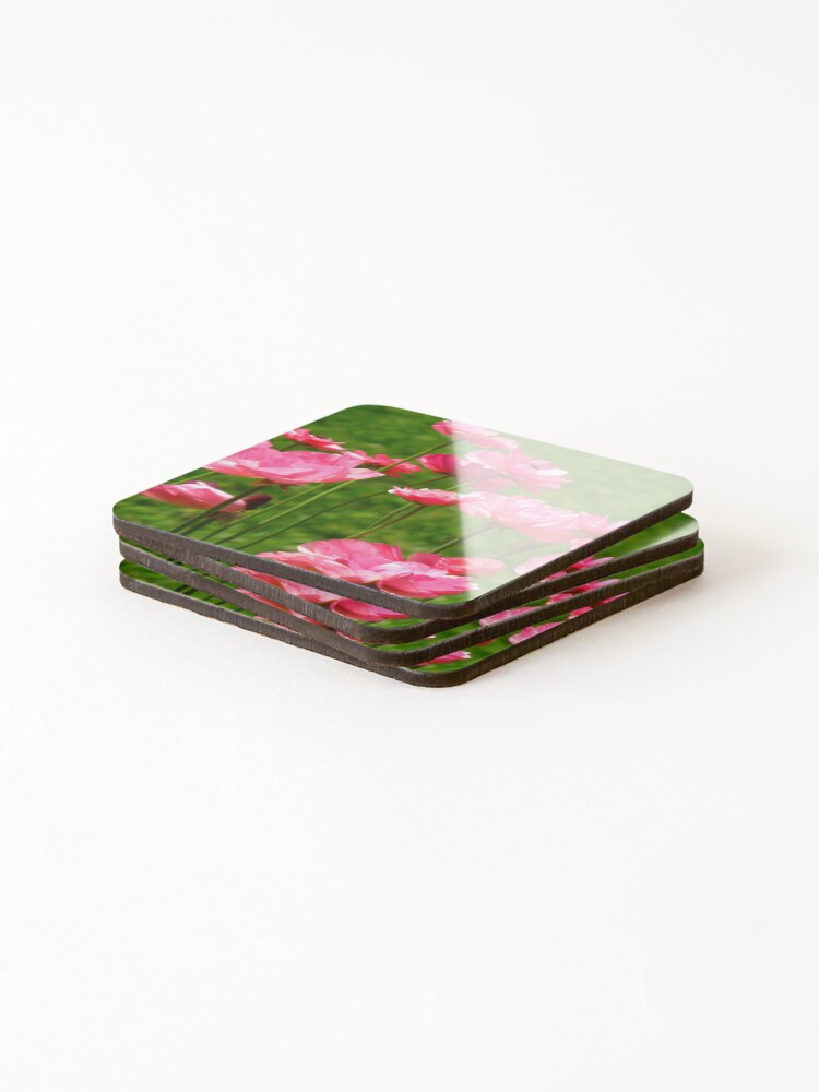 Thumbnail 4 of 5, Coasters (Set of 4), Pink Ranunculus #2 designed and sold by blossom.