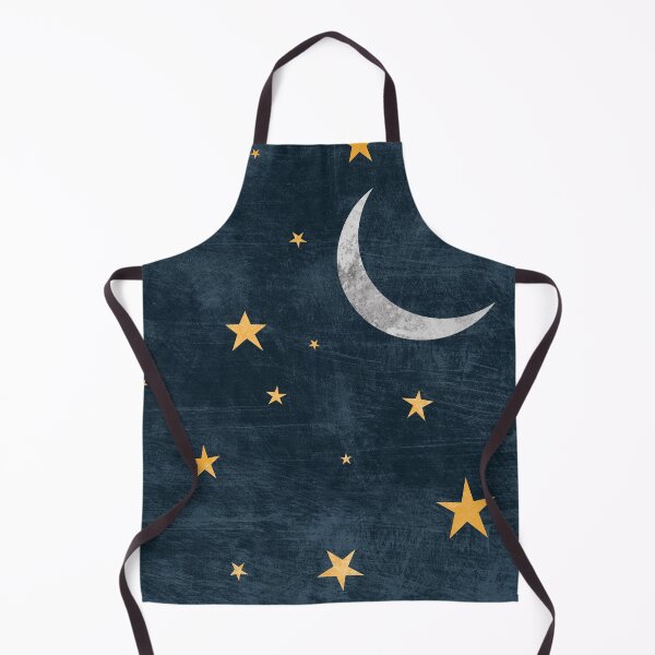 Item preview, Crescent Moon in the Night Sky with Gold Stars designed and sold by Mimi-Design.