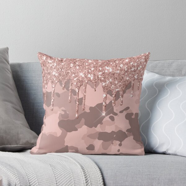 Aperçu de l'œuvre Or Rose Camo Rose Camouflage Paillettes look Gouttes créée et vendue par ColorFlowArt.
