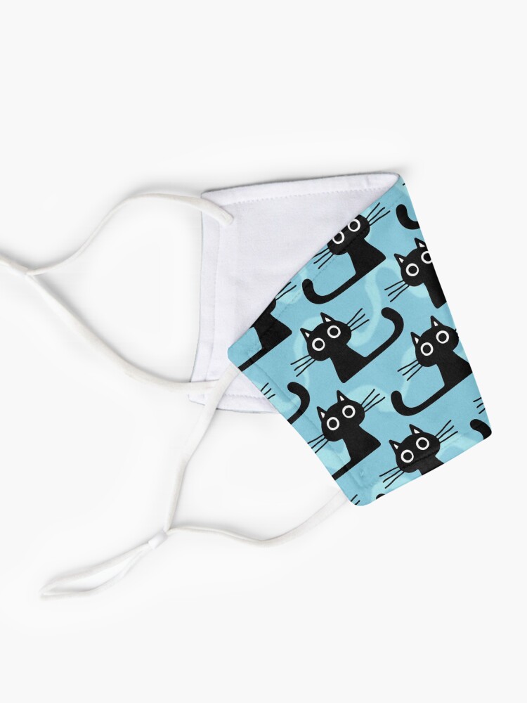 Alternate view of Cutie Kitty Cat Wide Eyed Black Kitten Mask