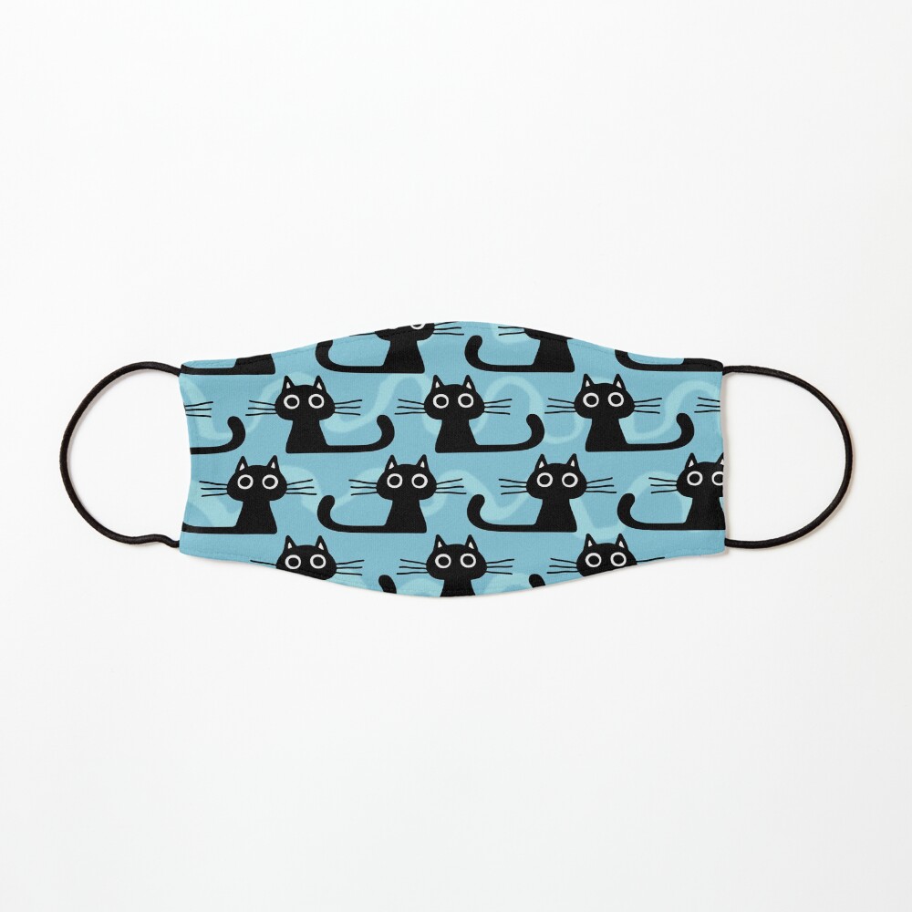 Cutie Kitty Cat Wide Eyed Black Kitten Mask