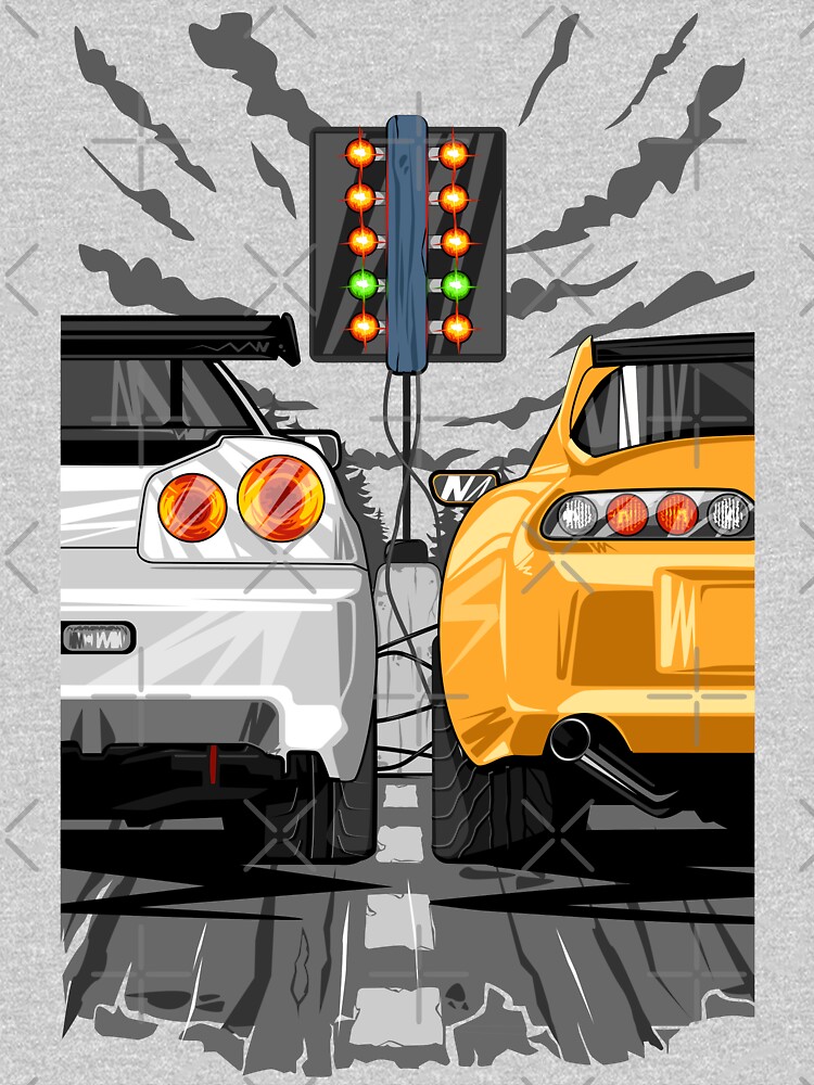 Toyota Supra vs Nissan Skyline by w1gger