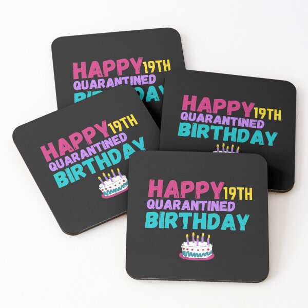 Item preview, Happy 19th Quarantined Birthday Card, 19th Birthday, Nineteenth Birthday, Milestone Birthday, 19th Birthday Gift, mask, face mask, funny mask  designed and sold by TwistedTeeCo.