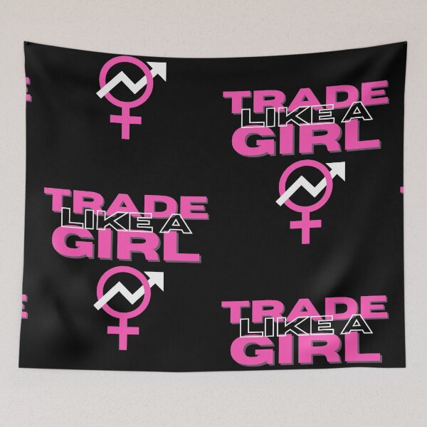 Item preview, Trade like a girl (pink and white font) designed and sold by tradeculture143.
