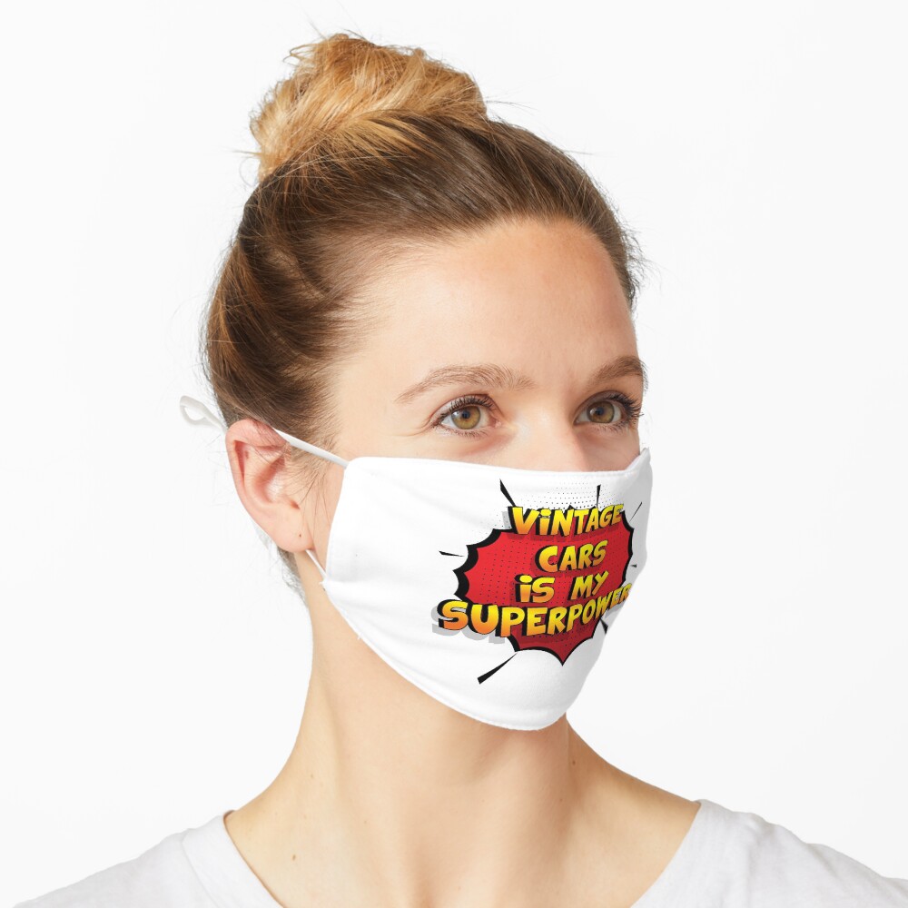 Vintage Cars ist mein Superpower Lustiges Vintage Cars Designgeschenk Maske