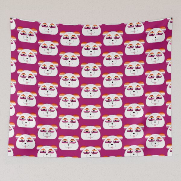 Item preview, Community Lesbian Flag Cartoon Panda designed and sold by tangerinesplace.