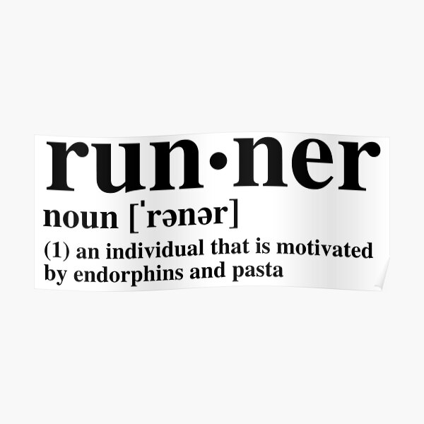 "Runner Definition B&W" Poster for Sale by laurenisbel Redbubble