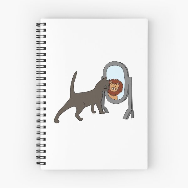 Item preview, cat looking into mirror as lion designed and sold by jdesigns-.