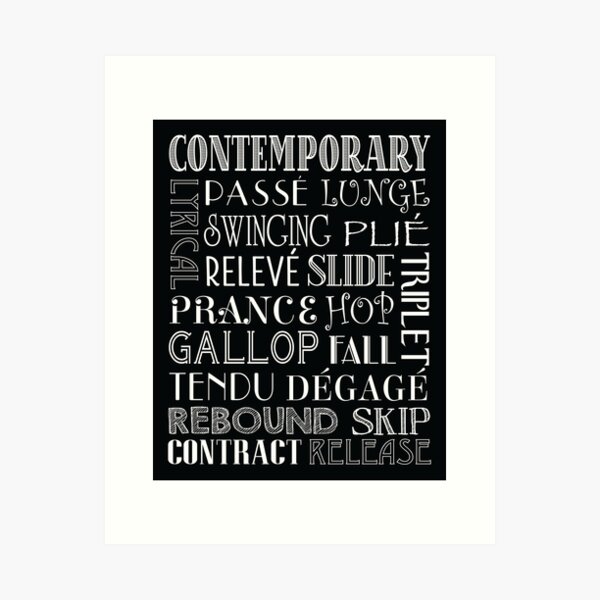 Contemporary Dance Subway Art Poster Art Print