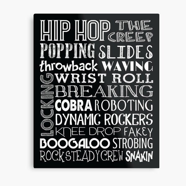 Hip Hop Dance Subway Art Poster Metal Print